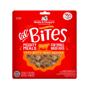 Stella & Chewy's Freeze-Dried Raw Lil' Bites Itty Bitty Beef Recipe Small Breed Dog Food, 7 oz. Bag (Beef)