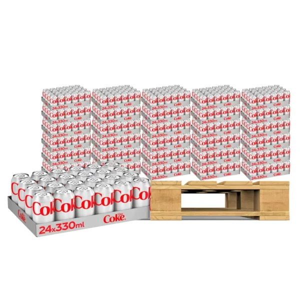 Diet Coke Barcoded Cans, 24 x 330ml, 100 Units (Pallet Deal)